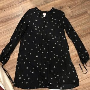 MOSSIMO BLACK DRESS WITH SILVER STARS (worn once)